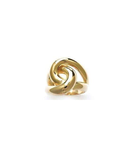 Grosse bague plaqué or enroulé 