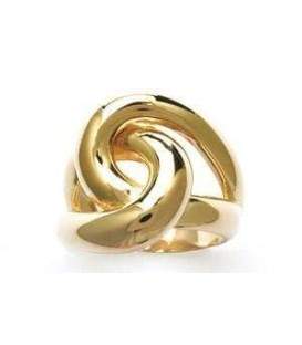 Grosse bague plaqué or enroulé 