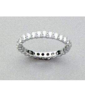 fine alliance jonc argent tour zirconium griffée 