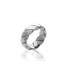 Bague alliance acier anneau torsadé 