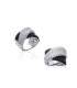 Grosse bague joaillerie argent pavage blanc et noir 