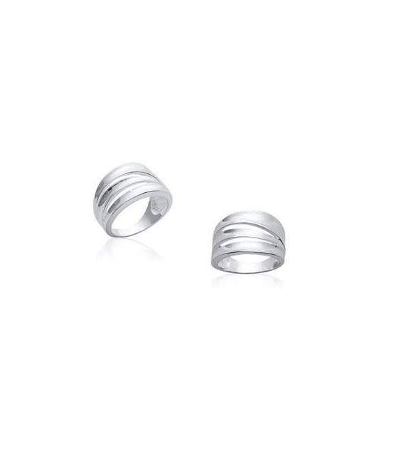 Bague argent massif anneau ouvragé 